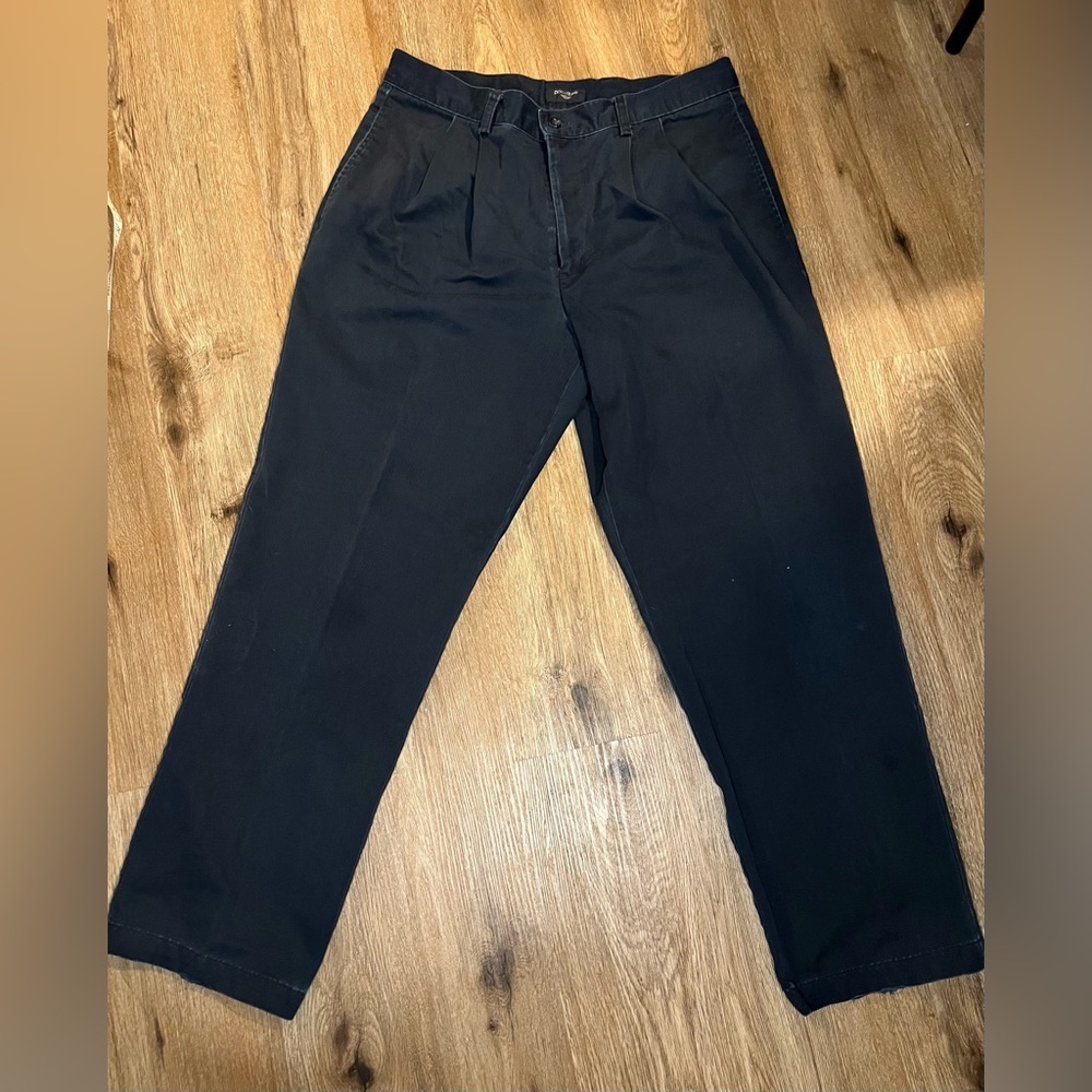 Dockers Navy Blue Men’s Dress Pants Business Pleated Work Pants Size 34x30
